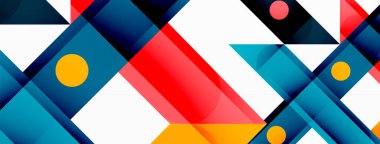 Parlak renkli düz çizgiler geometrik soyut arkaplan. Duvar kağıdı, afiş, arkaplan ya da iniş için üst üste binen çizgiler