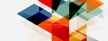 Renkli üçgen bileşimi, geometrik soyut arkaplan. Tekno veya iş konsepti, duvar kağıdı, afiş, arkaplan, iniş sayfası deseni