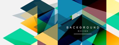 Mozaik üçgenler geometrik arkaplan. Tekno veya iş konsepti, duvar kağıdı, afiş, arkaplan, iniş sayfası deseni