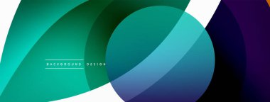 Yaratıcı geometrik duvar kağıdı. Asgari soyut arkaplan. Duvar kağıdı arkaplanı veya iniş sayfası için daire dalga ve yuvarlak şekiller kompozisyon vektör çizimi