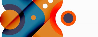 Yaratıcı geometrik duvar kağıdı. Minimum baloncuk oku ve çemberin soyut arkaplanı. Duvar kağıdı, afiş, arkaplan veya iniş için tekno iş şablonu