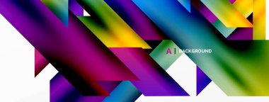 Modern trend minimalist soyut arka plan. Geometrik desen tasarımı, 3 boyutlu ve gölge efektleri. Vektör İllüstrasyonu