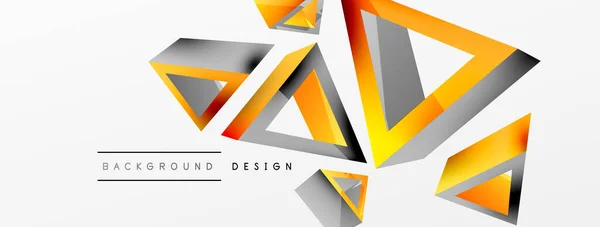 Triangle Abstract Background Basic Shape Technology Business Concept Composition Trendy — Stockvektor