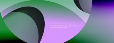 Yaratıcı geometrik duvar kağıdı. Asgari soyut arkaplan. Duvar kağıdı arkaplanı veya iniş sayfası için daire ve dalga kompozisyon vektör çizimi