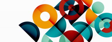 Renkli çember soyut arkaplan. Duvar kağıdı, afiş, sunum, arkaplan şablonu