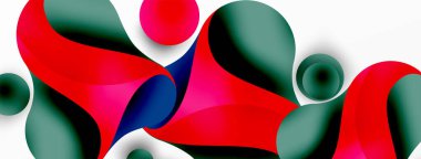 Akan geometrik şekiller, minimalist soyut arkaplanı oluşturur. Yuvarlak şekiller ve daireler. Yapay zeka teknolojisi, engelleme zinciri, iletişim için duvar kağıdı, 5G, bilim, iş