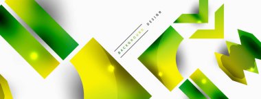 Dinamik bileşim, parlak geometrik şekiller soyut arkaplan. Duvar kağıdı, afiş, arkaplan veya iniş için moda tekno iş şablonu