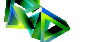 3d üçgen soyut arkaplan. Temel şekil teknolojisi ya da iş konsepti bileşimi. Duvar kağıdı, afiş, arkaplan veya iniş için moda tekno iş şablonu
