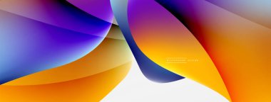 Soyut arkaplan. Duvar kağıdı, pankart, arkaplan veya iniş için akışkan renk dalgası şablonu