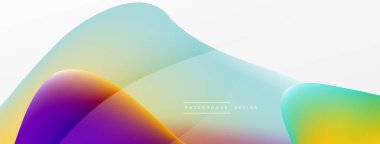 Soyut arkaplan. Duvar kağıdı, pankart, arkaplan veya iniş için akışkan renk dalgası şablonu