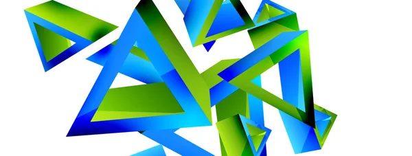 Трехмерный Треугольник Абстрактный Фон Базовая Технология Формы Бизнес Концепция Композиции — стоковый вектор