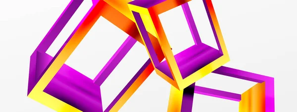 Cube Shapes Vector Geometric Background Trendy Techno Business Template Wallpaper — Stock vektor