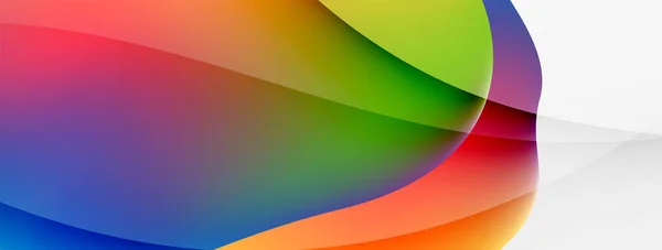 Abstract Background Fluid Gradient Color Wave Template Wallpaper Banner Background — Stock vektor