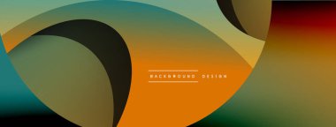 Yaratıcı geometrik duvar kağıdı. Asgari soyut arkaplan. Duvar kağıdı arkaplanı veya iniş sayfası için daire ve dalga kompozisyon vektör çizimi