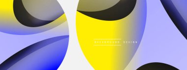 Yaratıcı geometrik duvar kağıdı. Asgari soyut arkaplan. Duvar kağıdı arkaplanı veya iniş sayfası için daire ve dalga kompozisyon vektör çizimi