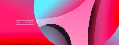 Yaratıcı geometrik duvar kağıdı. Asgari soyut arkaplan. Duvar kağıdı arkaplanı veya iniş sayfası için daire ve dalga kompozisyon vektör çizimi