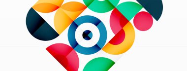 Renkli çember soyut arkaplan. Duvar kağıdı, afiş, sunum, arkaplan şablonu