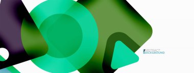 Çizgi, üçgen, kare ve çember ilkel bileşimi. Duvar kağıdı, pankart, arkaplan, iniş sayfası için vektör geometrik asgari özet arkaplan