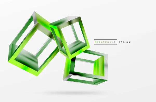 Cube Shapes Vector Geometric Background Trendy Techno Business Template Wallpaper — Stockvector