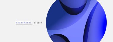 Yaratıcı geometrik duvar kağıdı. Asgari soyut arkaplan. Duvar kağıdı arkaplanı veya iniş sayfası için daire ve dalga kompozisyon vektör çizimi