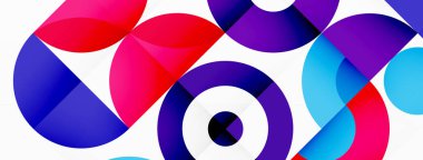 Renkli çember soyut arkaplan. Duvar kağıdı, afiş, sunum, arkaplan şablonu