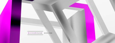 3 boyutlu küp vektör geometrik arkaplanı şekillendirir. Duvar kağıdı, afiş, arkaplan veya iniş için moda tekno iş şablonu