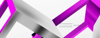 3 boyutlu küp vektör geometrik arkaplanı şekillendirir. Duvar kağıdı, afiş, arkaplan veya iniş için moda tekno iş şablonu