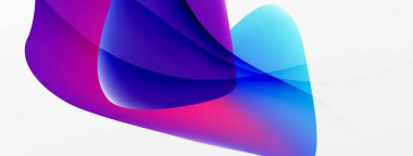 Akışkan renk soyut arkaplanı. Sıvı eğimleri, dalga desenleri. Duvar kağıdı, afiş, arkaplan veya iniş için moda tekno iş şablonu