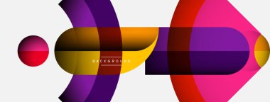 Geometrik soyut arkaplan. Duvar kağıdı arkaplanı veya iniş sayfası için yuvarlak şekiller, daireler, satır bileşimi