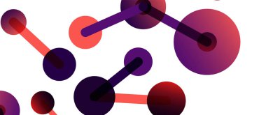 Çizgi noktaları geometrik soyut arkaplan bağlantıları. Çizgilerle birbirine bağlı çemberler. Duvar kağıdı, afiş, arkaplan veya iniş için moda tekno iş şablonu