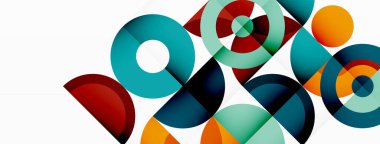 Renkli çember soyut arkaplan. Duvar kağıdı, afiş, sunum, arkaplan şablonu