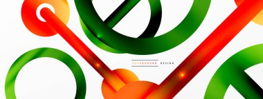 Çember bileşimi soyut arkaplan. Duvar kağıdı, afiş, arkaplan veya iniş için moda tekno iş şablonu