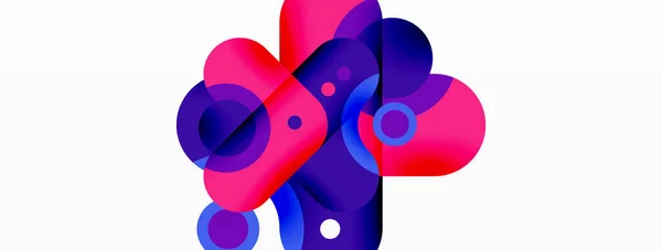 Creative Geometric Wallpaper Minimal Bubble Arrow Circle Abstract Background Techno — Stock Vector
