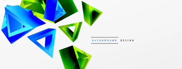 Triangle Abstract Background Basic Shape Technology Business Concept Composition Trendy — Vector de stock