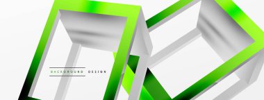 3 boyutlu küp vektör geometrik arkaplanı şekillendirir. Duvar kağıdı, afiş, arkaplan veya iniş için moda tekno iş şablonu