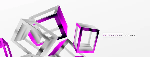 Cube Shapes Vector Geometric Background Trendy Techno Business Template Wallpaper — Stockový vektor