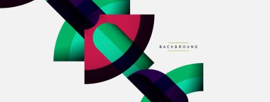 Moda şekilleri, renk minimal tasarım bileşimi, duvar kağıdı afişi veya iniş sayfası için çizgiler ve gölgeler