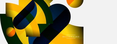 Moda şekilleri, renk minimal tasarım bileşimi, duvar kağıdı afişi veya iniş sayfası için çizgiler ve gölgeler