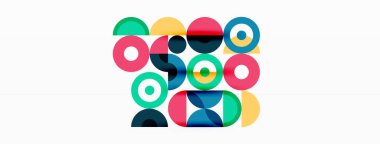 Renkli çember soyut arkaplan. Duvar kağıdı, afiş, sunum, arkaplan şablonu