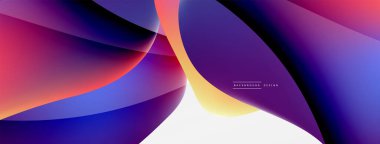 Akışkan renk soyut arkaplanı. Sıvı eğimleri, dalga desenleri. Duvar kağıdı, afiş, arkaplan veya iniş için moda tekno iş şablonu