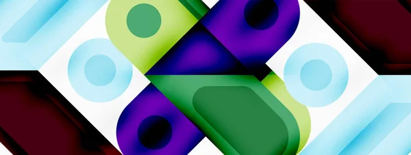 Vierkant Cirkel Minimale Abstracte Achtergrond Vector Illustratie Voor Behang Banner — Stockvector