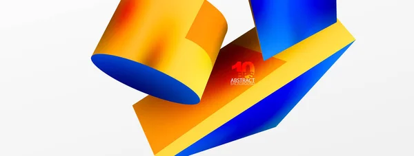 Vector Abstract Background Shapes Triangle Cylinder Trendy Techno Business Template — Διανυσματικό Αρχείο