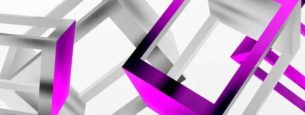 Cube Shapes Vector Geometric Background Trendy Techno Business Template Wallpaper — Διανυσματικό Αρχείο
