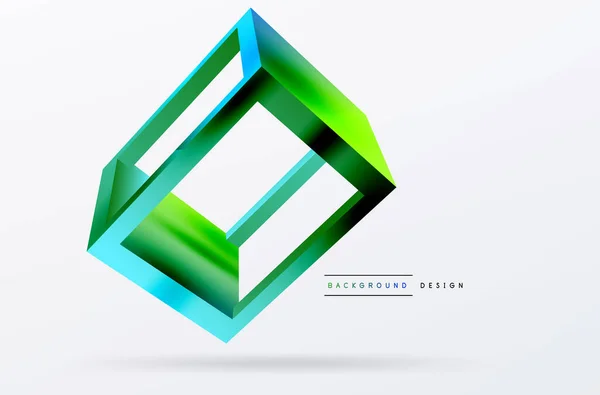 Cube Shapes Vector Geometric Background Trendy Techno Business Template Wallpaper — Stockvektor