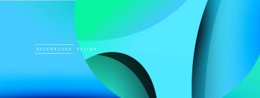 Yaratıcı geometrik duvar kağıdı. Asgari soyut arkaplan. Duvar kağıdı arkaplanı veya iniş sayfası için daire ve dalga kompozisyon vektör çizimi