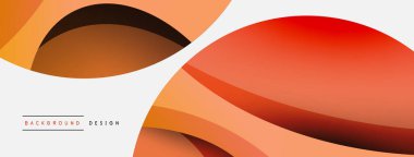 Yaratıcı geometrik duvar kağıdı. Asgari soyut arkaplan. Duvar kağıdı arkaplanı veya iniş sayfası için daire ve dalga kompozisyon vektör çizimi