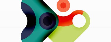 Yaratıcı geometrik duvar kağıdı. Minimum baloncuk oku ve çemberin soyut arkaplanı. Duvar kağıdı, afiş, arkaplan veya iniş için tekno iş şablonu