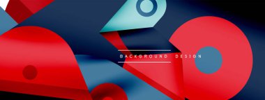 Minimum geometrik duvar kağıdı. Yaratıcı soyut arka plan. Duvar kağıdı arkaplanı ya da iniş sayfası için basit çizgiler ve daire kompozisyon vektör illüstrasyonu