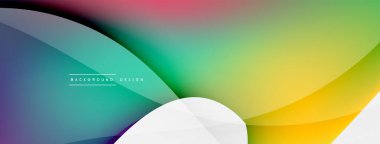 Akışkan renk soyut arkaplanı. Sıvı eğimleri, dalga desenleri. Duvar kağıdı, afiş, arkaplan veya iniş için moda tekno iş şablonu