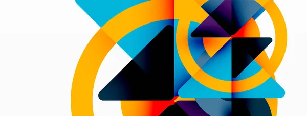 Творчі Геометричні Шпалери Мінімальний Абстрактний Фон Трикутники Кола Композиція Векторні — стоковий вектор